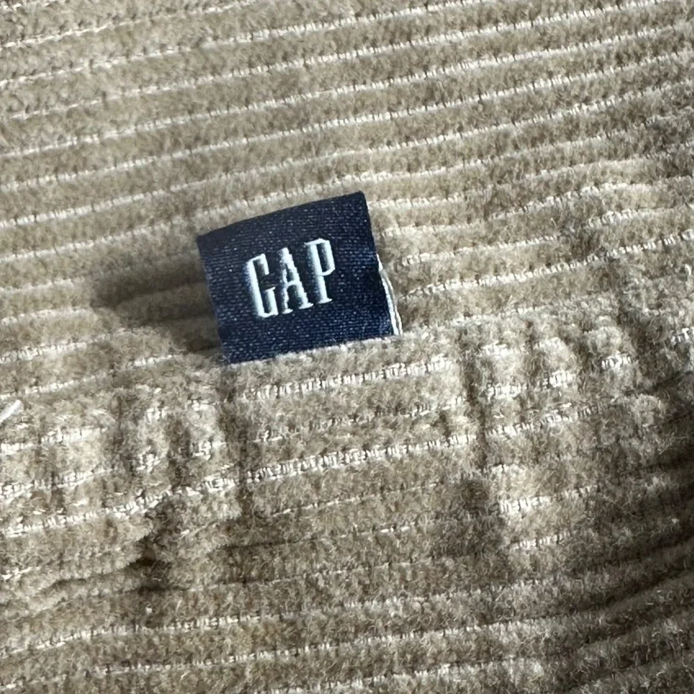 Gap Mens Corduroy Shirt Shacket Chinchilla Size XXL Preppy Academia 100% Cotton - Picture 6 of 8